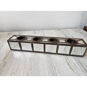 Pier 1 reversible candle holder tea light tapers mirror Xmas decor home unique